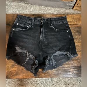 ZARA black jean shorts